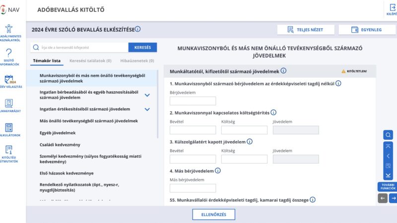 NAV: március 15-től elérhetők az szja-bevallási tervezetek