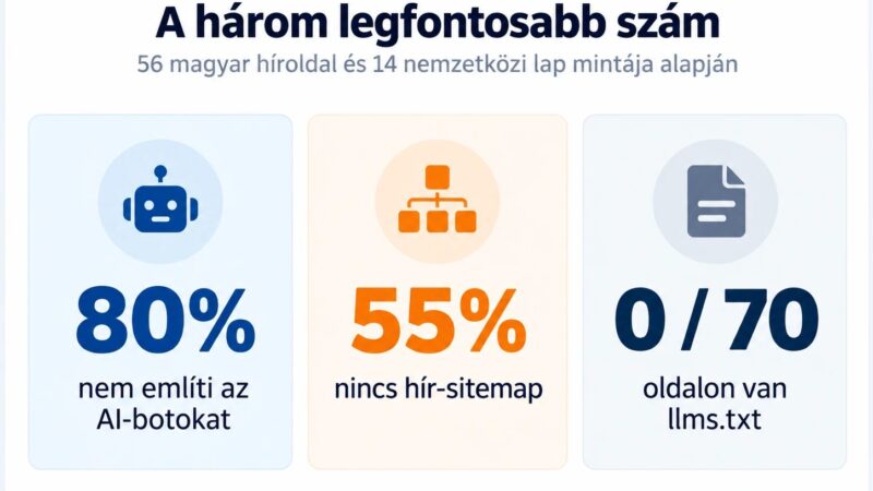 A magyar híroldalak 80 százaléka még nem döntött arról, mit kezdjen az AI-botokkal